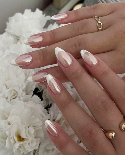 Happy Hump Day 🤍 A little Bridal Nail inspo for you today, would you go a little different on your wedding day or keep it pure and simple? F x 📍 The Cleve . Wellington . TA21 8SN 💻 www.larabellebridal.com ☎️ 07422 687 288 🔗 Link in Bio #nailinspo #bridalnails #bridalshop #bridalshopsomerset #weddingdressshop #dreamweddingdress #bridetobe #2024bride #2025bride #sayyestothedress #somersetbride #devonbride #dorsetbride #somersetwedding #weddinginspo #wedding #bride #taunto... Simple Nails For Engagement, Best Wedding Nails Brides, Wedding Manicure For Bride, Nails For Wedding The Bride, Almond Nails 2024, Bio Gel Nail Designs, Nails For Bride Wedding Day, Bride's Nails Wedding, Nail For Bride