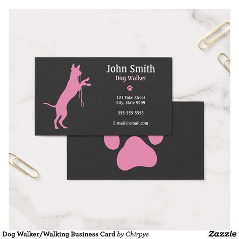 Dog Walker/Walking Business Card Dog Walker Flyer, Dog Walker Business Cards, Dog Walking Business Cards, Groom Room, Dog Log, Dogs Walking, Dog Walking Business, Dog Business, Dog Cards