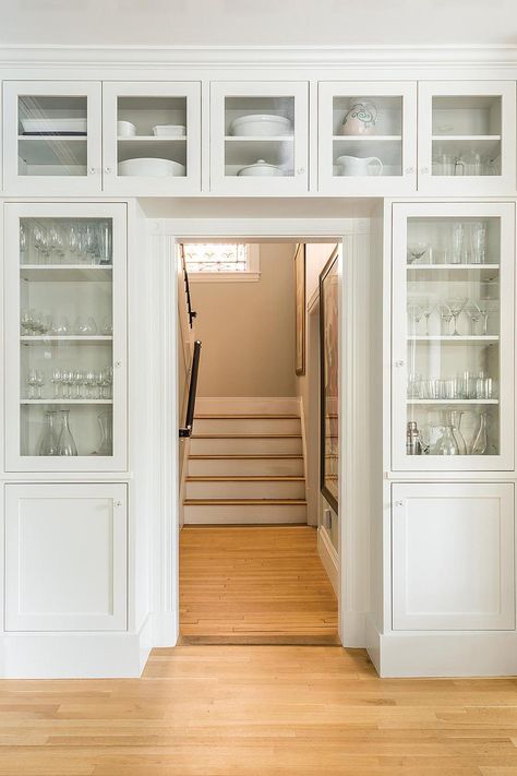 Built In China Cabinet, Built In Pantry, Built In Cabinet, Kitchen Pantry Cabinets, Home Decoration Ideas, Luxury Homes Interior, Kitchen Doors, Built In Cabinets, Kitchen Pantry