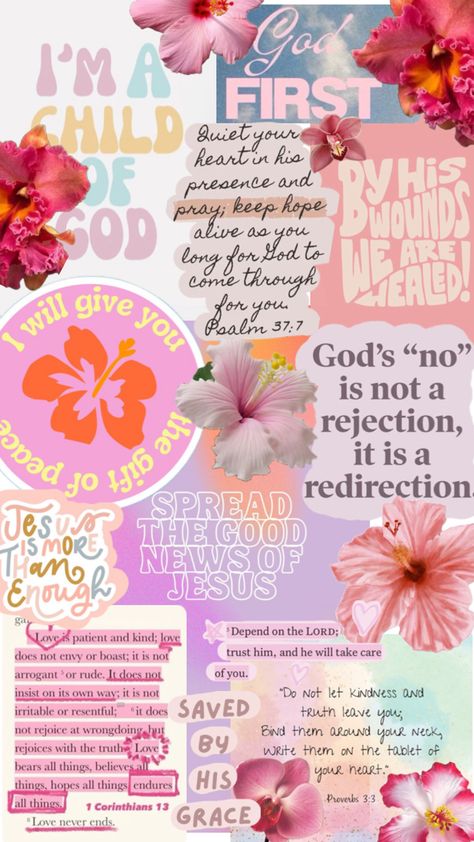 Do you like pink | rose collages? #pink #rose #orchid #hibiscus #collage #bibleverse #bible #wallpaper #jesus #god #godsword #christianity #pinterest Happy Bible Quotes, Bible Quotes Background, Bible Wallpaper, Christian Quotes Wallpaper, Christian Backgrounds, Iphone Life, Bible Quotes Wallpaper, Christian Quotes God, Verses Wallpaper