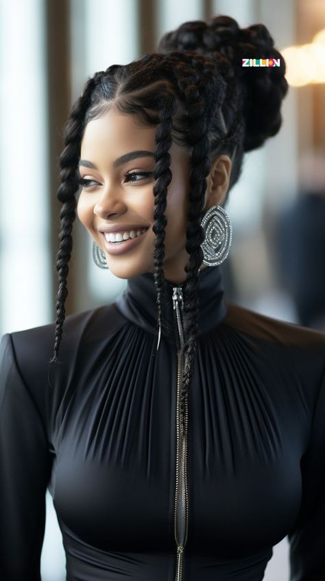 Braids 2024, Braided Hairstyles For Black Women Cornrows, Goddess Braids Hairstyles, Braids Styles, Braided Hairstyle, Braided Cornrow Hairstyles, Twist Braid Hairstyles, Beautiful Braids, Braid In Hair Extensions