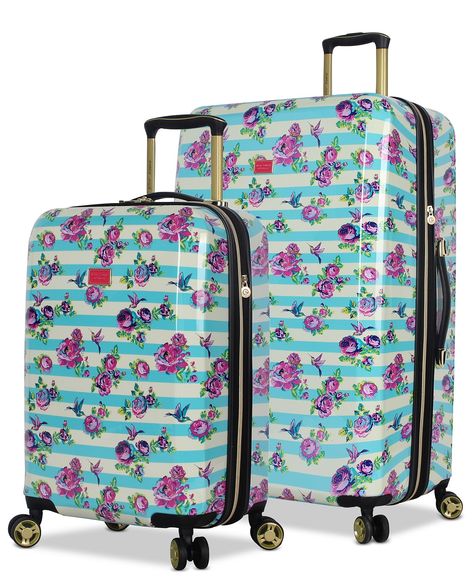 Betsey Johnson Luggage, Hardside Luggage, Checked Luggage, Spinner Suitcase, Luggage Store, Spinner Luggage, Carry On Suitcase, Lightweight Bag, Betsey Johnson Bags