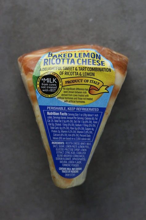 Trader Joe's Baked Lemon Ricotta Cheese review #traderjoes Lemon Ricotta Recipes, Baked Lemon Ricotta Cheese, Baked Lemon Ricotta, Lemon Ricotta Cheese, Recipe Using Lemons, Ricotta Recipe, Ricotta Cheese Recipes, Making Cheese, Lemon Cheese