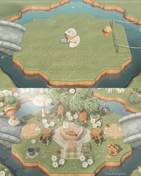 Cottagecore Animal Crossing, Acnh Cottagecore, Ac New Leaf, Forest Core, Animal Crossing Wild World, Animal Crossing Villagers, Picnic Spot, New Animal Crossing, Animal Crossing Game