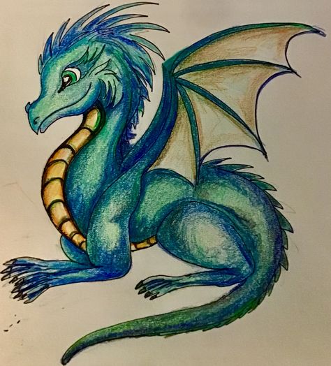 Dragon Pictures, Green Dragon, Easy Drawings Sketches, Dragon Drawing, Oil Pastels, Pastel Drawing, Oil Pastel, Dinosaurs, Drawing Sketches