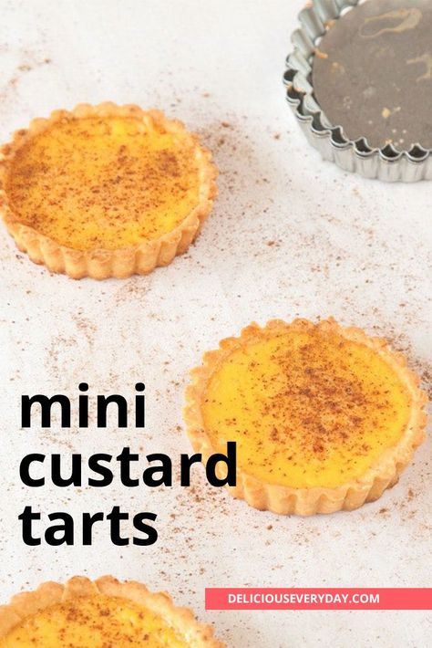 Dessert Custard, Custard Tarts Recipe, Custard Tarts, Cream Custard, Custard Pudding, Custard Desserts, Tiny Cakes, Tart Dessert, Custard Cake