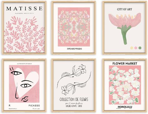 Amazon.com: QIAOMICS Pink Flower Market Wall Art Prints,Abstract Matisse Wall Decor Aesthetic,Colorful Exhibition Posters Wall Art Flower Pictures for Bedroom,Living Room (8"×10" Unframed): Posters & Prints Pink Flower Pictures, Green Wall Art Print, Wall Decor Aesthetic, Art Picasso, Pink Wall Decor, Pastel Poster, Flower Market Poster, Wall Decor Pictures, Green Wall Art