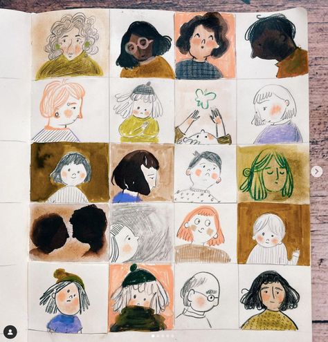 Watercolor People, Illustration Journal, Graphic Novel Art, Illustration Ideas, Sketchbook Art Journal, English Art, Sketchbook Inspiration, Childrens Art, Art Journal Inspiration