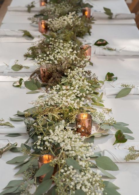 greenery and baby breath wedding centerpieces, diy budget wedding reception Mountain Wedding Centerpieces, Acadia Elopement, Lake House Wedding, Greenery Centerpiece, Princeton Nj, Mountain Lakes, Outdoor Fall Wedding, Fall Wedding Centerpieces, Montana Wedding