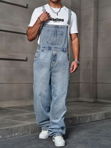 It's very beautiful! I liked it quite Arrived in a week!! Man Jeans Style, Quick Halloween Costumes Men, Men Overalls Outfits, Jumpsuit Outfit Men, Mens Overalls Outfits, Overalls Outfit Men, Overalls Men Fashion, Mens Jumpsuit, Overalls For Men