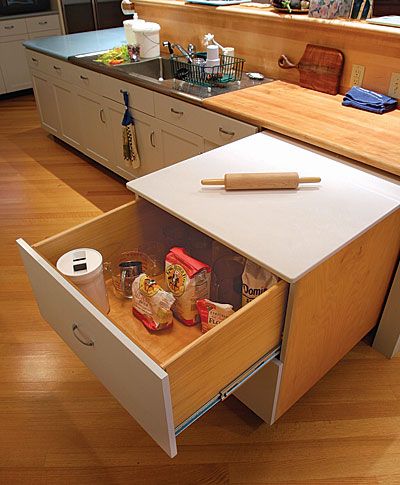 expanding baking kitchen area   I NEED THIS!!! - Google Search Kitchen Cabinets On Wheels, London Renovation, Small Kitchen Design Layout, Cabinet On Wheels, Baking Center, Baking Station, Fine Homebuilding, Desain Pantry, Diy Kitchen Remodel