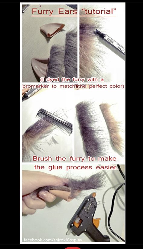 Werewolf Ears, Diy Cat Ears, Wolf Ears And Tail, Beauty And The Beast Costume, Beast Costume, Crochet Bookmark Pattern, Wolf Ears, Scrap Fabric Projects, Quick Crafts