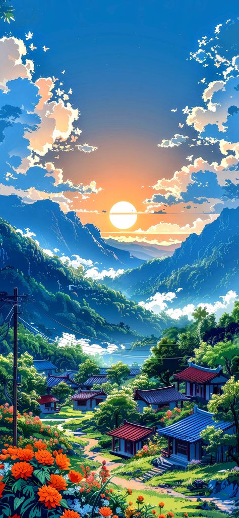 Anime Beautiful Scenery, Nature Picture, Landscape Digital Art, Galaxy Images, Scenery Background, Canvas Art Projects, Beautiful Images Nature, Cool Wallpapers Cartoon, Art Gallery Wallpaper