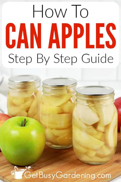 Do you love enjoying the flavor of in season apples all year round? Now you can learn how to can your apples at home and enjoy them whenever you want! This article will help you learn the simple steps to can apples, what you will need, what materials you will need and more. I also share how long you can store them in your pantry and a few ideas of what to use them in. If you have been wanting to learn a new skill set for preserving fruit, this article is for you! Water Bath Apples, Water Bath Canning Recipes Apples, Canned Stewed Apples, Water Bath Canning Apples, Canning Water Bath Recipes, Ways To Can Apples, Canned Apples Recipes Simple, Canning Apple Pie Filling Water Bath, Apple Canning Recipes Simple