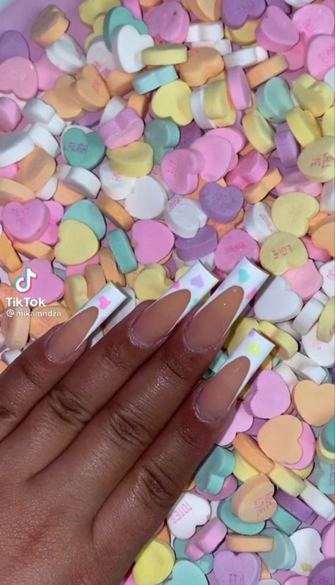 Nail Ideas Valentines Day, Nail Ideas Valentines, Ideas Valentines Day, Vday Nails, Valentines Day Nails, Acrylic Nail Shapes, February Nails, Long Nail Designs, Cute Nail Art Designs