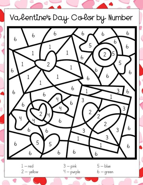 Valentines Color By Number Preschool, Hidden Pictures Valentines Day, Valentine’s Day Color By Number, Valentine’s Day Printable Activities, Free Valentines Day Printables Preschool Coloring Sheets, Valentine Color By Number Free, Valentines Worksheets Kindergarten, Color By Number Valentines Day, Valentine Activity Sheets Free Printable