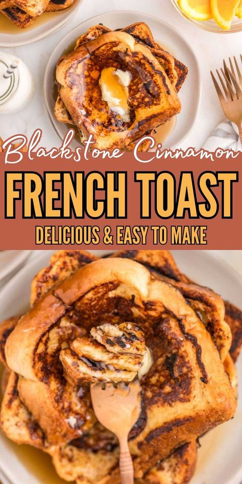 Blackstone Grill French Toast, French Toast Blackstone Griddle, Blackstone French Toast Recipes, French Toast Recipe Blackstone, French Toast On Griddle, Black Stone French Toast, Blackstone Panini Recipes, French Toast On The Blackstone, Blackstone Camping Meals Breakfast