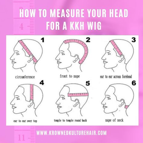 KROWNED KULTURE HAIR on Instagram: “Here’s a chart to help with head measurements for our custom wigs. Head to your local super centers, fabric, or beauty supply store for…” Beauty Supply Store, How To Measure Yourself, Nape Of Neck, Custom Wigs, Hair Scalp, Hair Tips, Beauty Supply, Hair Jewelry, Hair Hacks