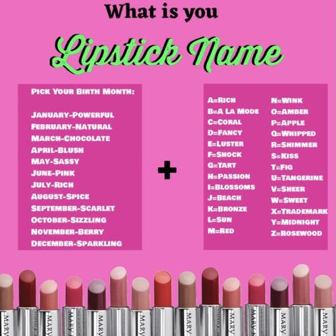 Lipstick Business Name Ideas, Mary Kay Games Online Facebook Party, Mary Kay Social Media Posts, Mary Kay Engagement Posts, Mary Kay Facebook Posts, Lipstick Business, Mary Kay Online Party, Mary Kay Games, Mary Kay Facebook Party