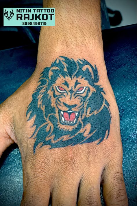 #liontattoo #rajkot Deer Drawing, Tattoo Hand, Tattoo Videos, Lion Tattoo, Tattoo On, Hand Tattoos, Tatting, Deer, Lion