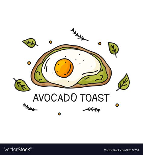 Handwritten Text, Pottery Painting Designs, Mashed Avocado, Fried Eggs, Basil Leaves, Painting Designs, Hand Drawn Vector, Pottery Painting, Table Games