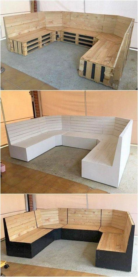 Repurposing Ideas, Pallet Garden Furniture, Pallet Patio Furniture, Pallet Patio, Pallet Decor, Diy Garden Furniture, Pallet Garden, Diy Holz, Pallet Furniture Outdoor