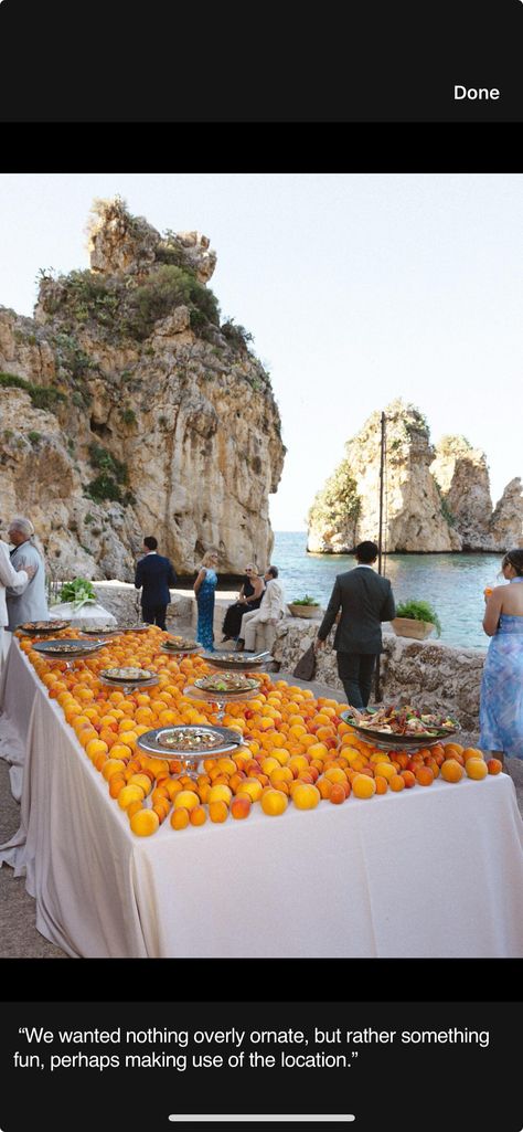 Buffet Table Settings, Sicilian Wedding, Sicily Wedding, Mediterranean Wedding, Wedding Buffet, Places To Get Married, Greece Wedding, Best Wedding Planner, Peach Wedding