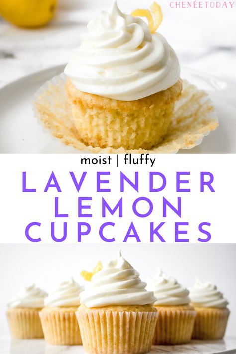 This easy homemade lavender lemon cupcakes recipe with cream cheese frosting is the best simple recipes for your next celebration! See how to make these moist, fluffy lemon lavender cupcakes from scratch with lemon buttercream, vanilla and lavender extracts and lemon zest. Videos and ideas for decorations too! #lemoncupcakes #cupcakedecorating #cupcakes #cupcakerecipe #lemon #lavender Lemon Lavender Cupcakes, Lemon Cupcakes Recipe, Lavender Food, Lemon Cupcake Recipe, Lemon Icebox Pie, Lavender Cupcakes, Lemon Cupcake, Lavender Cake, Icebox Pie