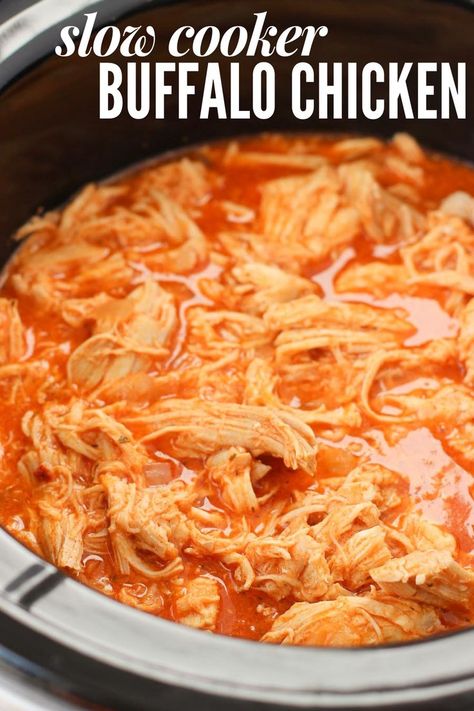 Bird Recipes, Slow Cooker Buffalo Chicken, Shredded Buffalo Chicken, Crockpot Buffalo Chicken, Buffalo Chicken Recipes, Buffalo Chicken Sandwiches, Pepperocini Recipes, Paleo Crockpot, Food Time