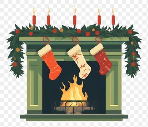 Fireplace Illustration Christmas, Christmas Fireplace Illustration, Fireplace Cartoon, Fireplace Illustration, Pink Eraser, Christmas Clip Art, Holography, Snow Much Fun, Stickers Design