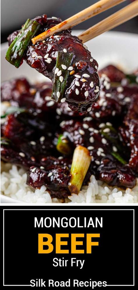 Mongolian beef stir fry is a sweet and savory dish featuring tender juicy flank steak and just the right amount of spicy heat from red chilis. Mongolian Beef Stir Fry, Chili Burger, Spicy Steak, Mongolian Beef Recipes, Best Beef Recipes, Homemade Beef Stew, Asian Inspired Dishes, Mongolian Beef, Fried Beef