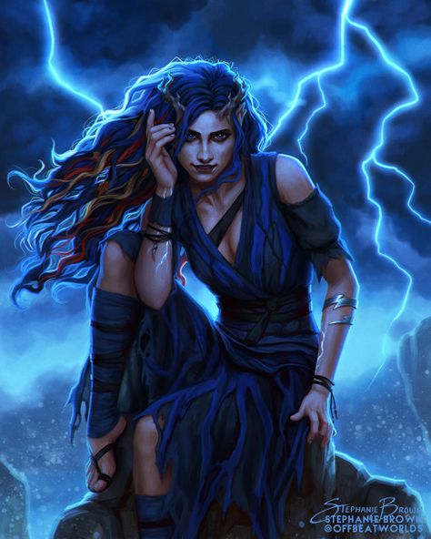 My newest d&d character, Kydestra, hexblood storm... - A Place for Dungeons & Dragons Storm Sorcerer, D D Character Ideas, Stephanie Brown, Character Wallpaper, Book Inspiration, Dnd Characters, Fantasy Artwork, Character Portraits, Larp