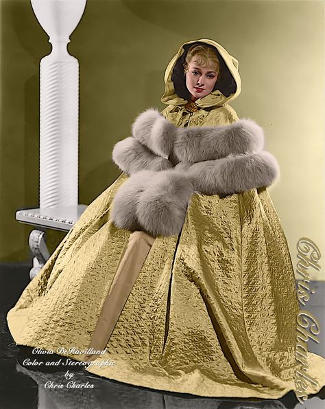 Olivia DeHavilland Color Conversion in 32 bit Stereographic by Chris Charles from b/w scan Olivia Dehaviland, Vintage Movie Stars, Classic Hollywood Glamour, Olivia De Havilland, 32 Bit, Old Hollywood Glamour, Vintage Movies, Hollywood Glamour, Vintage Beauty