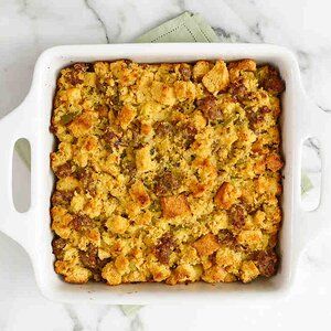 Martha Stewart Cornbread Stuffing, Sweet Cornbread Stuffing Recipes, Martha Stewart Stuffing Recipes, Martha Stewart Stuffing, Martha Stewart Thanksgiving Recipes, Best Cornbread Stuffing, Cornbread And Sausage, Cornbread Sausage Stuffing, Martha Stewart Thanksgiving