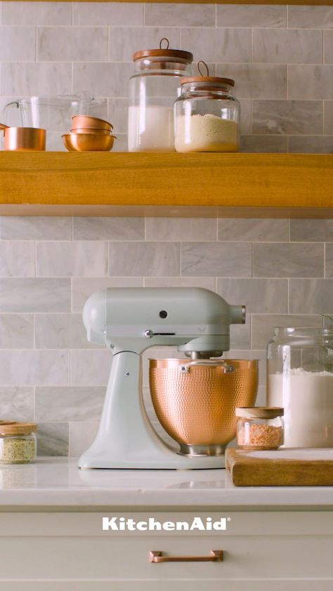 Copper Kitchenaid Mixer, Kitchenaid Stand Mixer Attachments, Must Have Kitchen Appliances, Countertop Appliances, Future Kitchen, Copper Bowl, Kitchen Appliance, Copper Kitchen, Kitchen Room Design