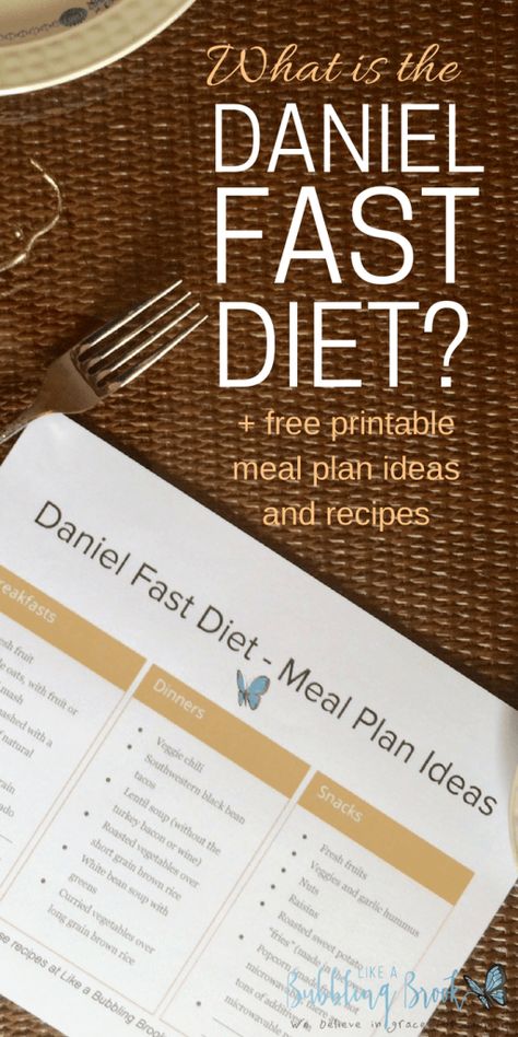 Daniel Fast Diet, The Daniel Fast, Daniel Diet, Meal Plan Printable, The Daniel Plan, Fast Food Diet, Meal Plan Ideas, Diet Fast, Daniel Fast Recipes