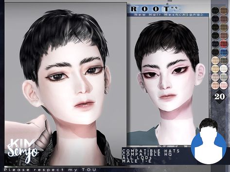 Sims 4 Male Short Hair Cc, Sims 4 Short Male Hair, Sims 4 Male Short Hair, Sims 4 Cc Hair Male Short, Short Y2k Nails, Y2k Emo Aesthetic, Really Short Nails, Male Hairstyle, Short Hair For Boys