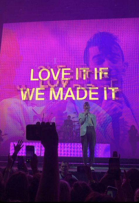 Love It If We Made It Tattoo The 1975, The 1975 Painting Ideas, Love It If We Made It, The 1975 Concert Aesthetic, Love It If We Made It The 1975, 1975 Concert Aesthetic, Concert Aesthetic Outfit, 1975 Aesthetic, The 1975 Lyrics