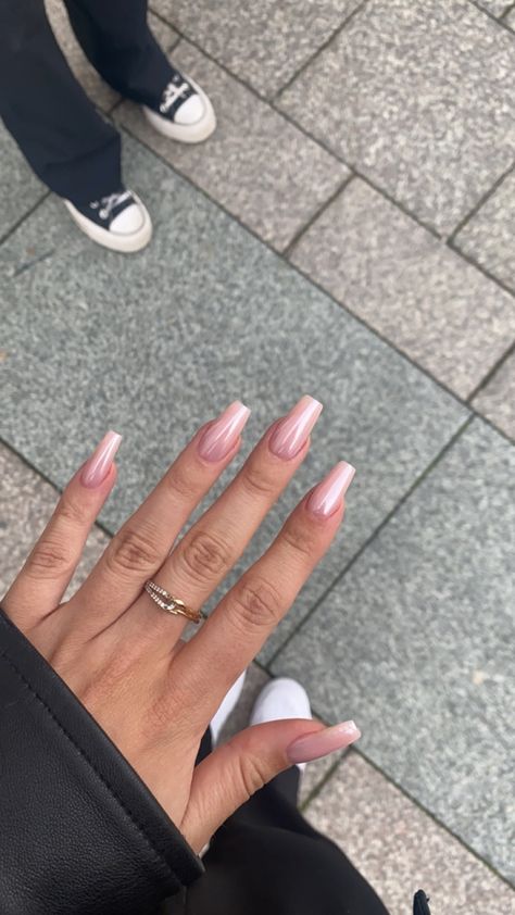 Ballerina Nails Inspiration, Subtle Winter Nails, Balarina Nails, Holo Nails, Basic Nails, Ballerina Nails, Romantic Gestures, Nails Inspo, Nails Inspiration