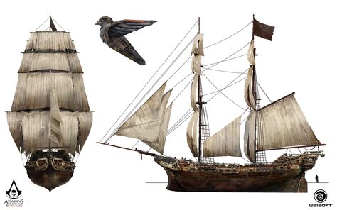 Pirate Ship Model, Kids Boat, Pirate Ship Art, Side View Drawing, Assassins Creed Black Flag, Pirate Boats, Navi A Vela, Old Sailing Ships, Jackdaw