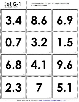 Ordering Decimals (Printable Cards) Decimal Activities, Fractions To Decimals Worksheet, Fractions Decimals And Percentages, Anger Worksheets, Decimal Place Value, Ordering Decimals, Fractions Anchor Chart, Decimals Activity, Activities For Teachers