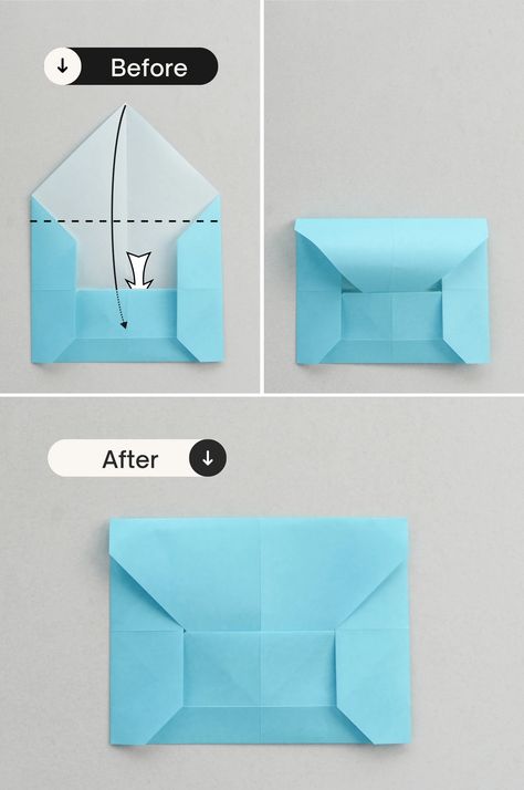 origami envelope | Origami Ok How To Fold A Note Into An Envelope, Easy Origami Envelope, How To Make Tiny Envelopes, How To Make An Envelope Out Of Paper, Diy Paper Envelopes, Origami Envelope Easy, Envelope Origami, Easy Origami Animals, Origami Plane