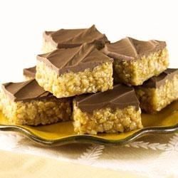 Chewy, crispy peanut butter bars are spread with chocolate and butterscotch for a new family favorite treat. Chocolate Scotcheroos, Scotcheroos Recipe, Butter Bars, Peanut Butter Bars, No Bake Bars, Butterscotch Chips, Rice Krispie Treats, Semi Sweet Chocolate Chips, Fun Cooking