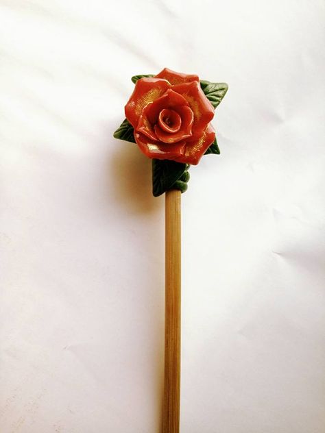 How To Make Hair Stick With Clay Polymer Clay Hair Sticks, Dry Clay Ideas, Polymer Clay Hair, Clay Hair, How To Make Rose, Hair Dry, Make Hair, Hair Stick, Clay Ideas