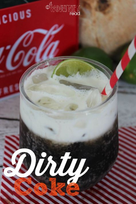 Cool Off With A Dirty Coke Drink Recipe - A Worthey Read! Coke Recipes, Coke Drink, Soda Recipe, Delicious Drink Recipes, Refreshing Food, Coconut Rum, Drink Recipe, Drinks Alcohol Recipes, Yummy Eats