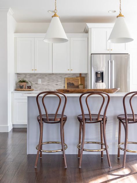 Runner Under Bar Stools, Walnut Counter Stool, Barstools In Kitchen Ideas, Kitchen Barstools, Update Kitchen, Wood Stools, Walnut Stools, Stools Kitchen, Island Stools