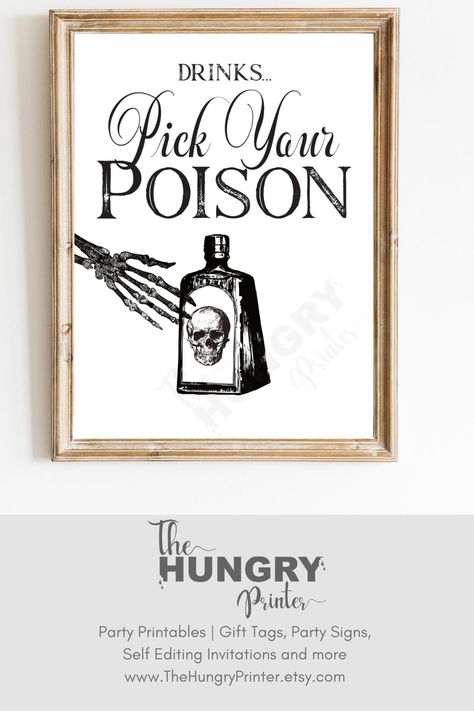 Pick Your Poison Sign, Poison Sign, Witch Ideas, Switch Witch, Wedding Drink Bar, Halloween Popcorn, Drink Bar, Pick Your Poison, Halloween Sign