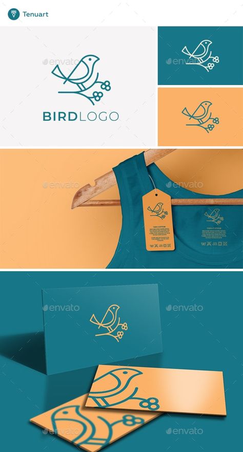 Bird Branding Design, Logo Bird Design, Bird Logo Design Creative, Bird Branding, Bird Logo Inspiration, Bird Graphic Design, Tailor Logo Design, Shark Clothes, Animal Logo Design