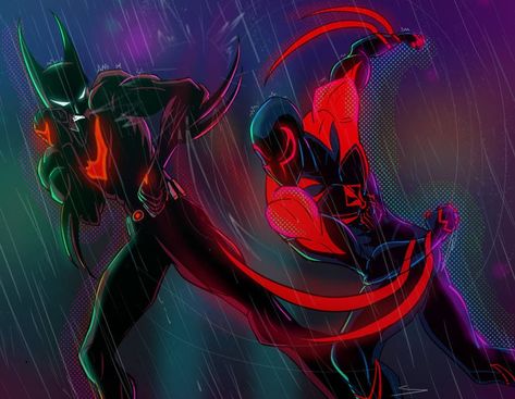 Marvel 2099, Dc Comics Vs Marvel, Spiderman 2099, Black Roses Wallpaper, Spider Man 2099, Batman Spiderman, Batman Wallpaper, Art Shows, Batman Beyond