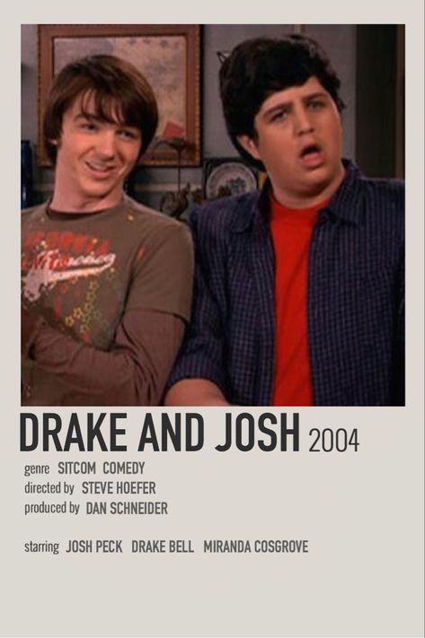 Show Posters Minimalist, Faith Movies, Dan Schneider, Drake & Josh, Movie Collage, Drake And Josh, Drake Bell, Movie Wall, Iconic Movie Posters